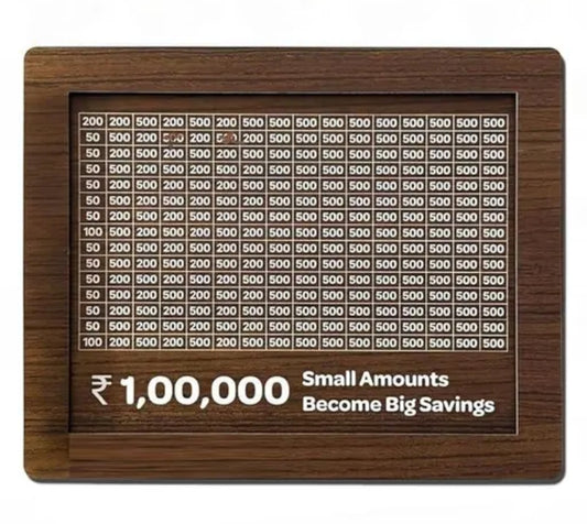 ₹1,00,000 Savings Challenge Board piggy Bank